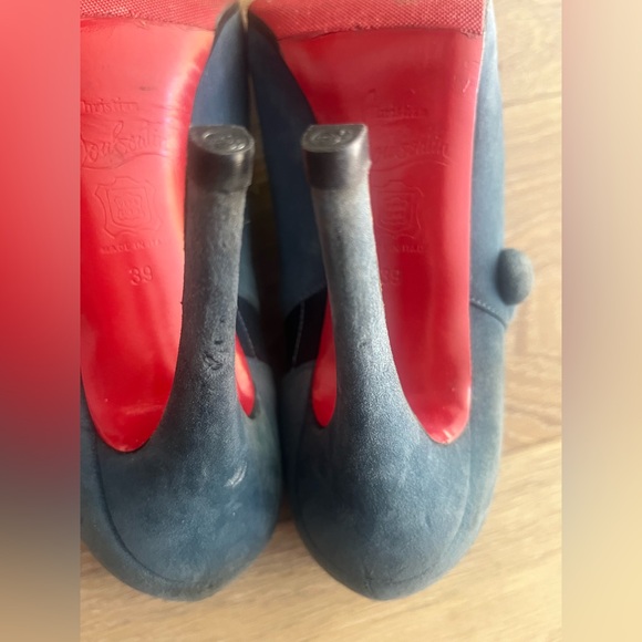 LOUBOUTIN GUC Elegant Blue Women's Shoes Size 39 - Picture 5 of 5